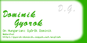 dominik gyorok business card