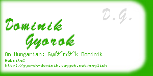 dominik gyorok business card
